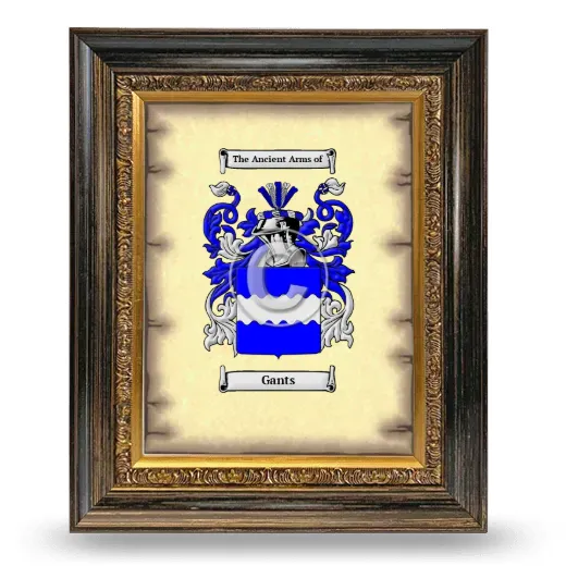 Gants Coat of Arms Framed - Heirloom