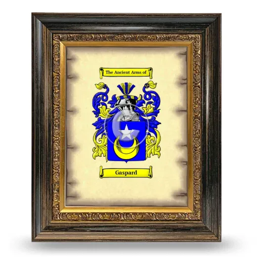 Gaspard Coat of Arms Framed - Heirloom