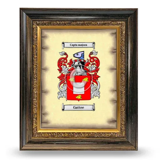 Gattee Coat of Arms Framed - Heirloom