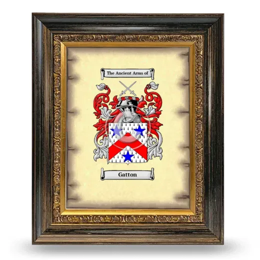Gatton Coat of Arms Framed - Heirloom