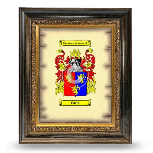 Gatts Coat of Arms Framed - Heirloom