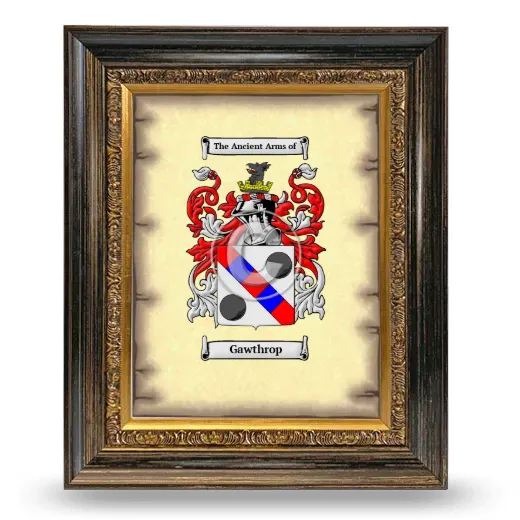 Gawthrop Coat of Arms Framed - Heirloom