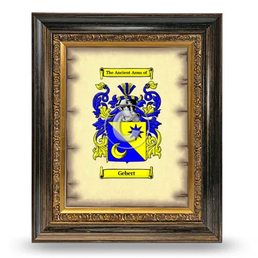 Gebert Coat of Arms Framed - Heirloom