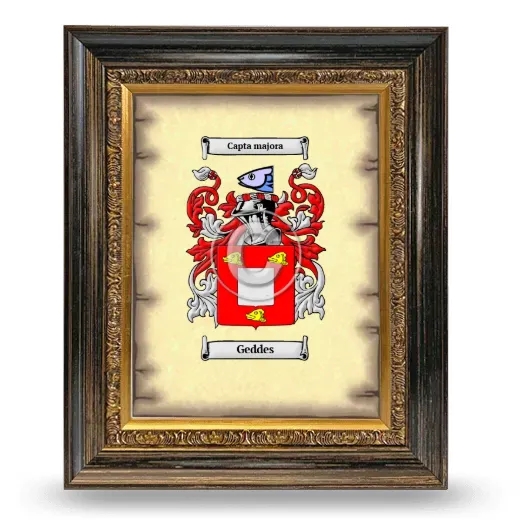 Geddes Coat of Arms Framed - Heirloom