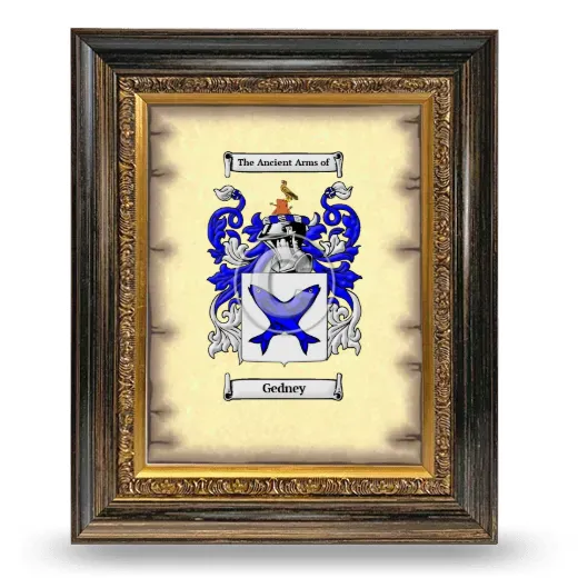 Gedney Coat of Arms Framed - Heirloom
