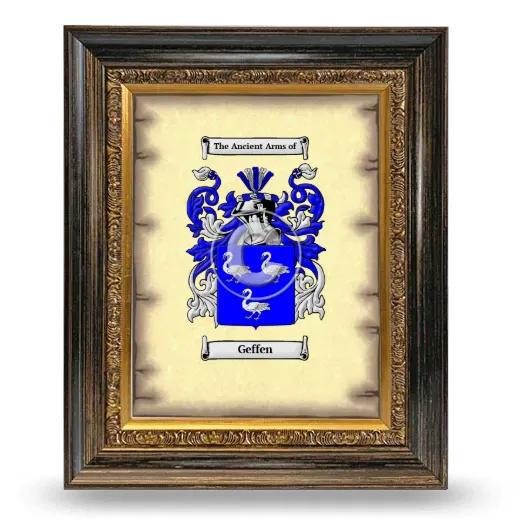Geffen Coat of Arms Framed - Heirloom