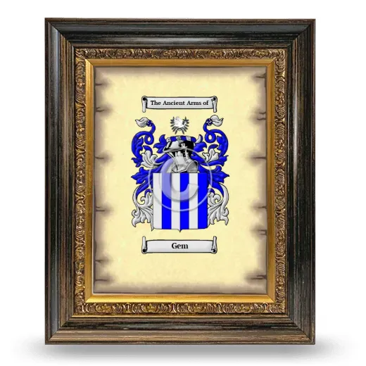 Gem Coat of Arms Framed - Heirloom