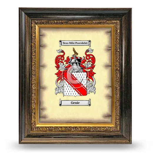 Genie Coat of Arms Framed - Heirloom