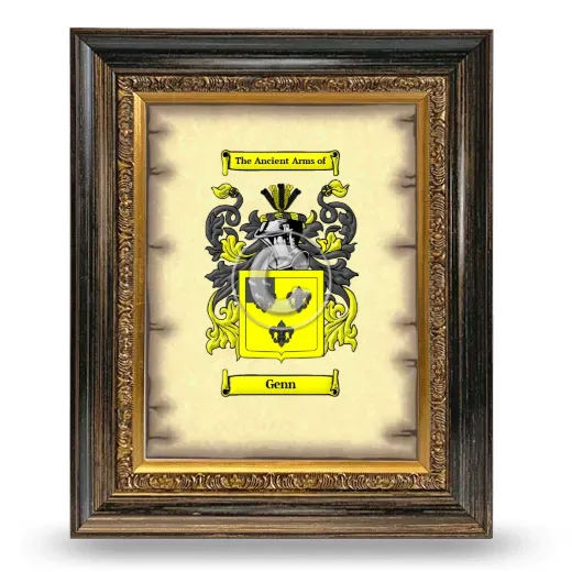 Genn Coat of Arms Framed - Heirloom