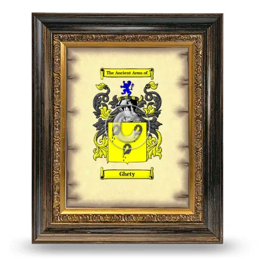 Ghety Coat of Arms Framed - Heirloom