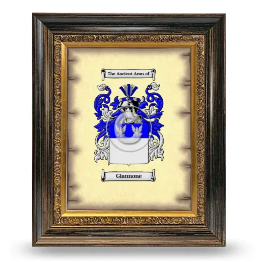 Giannone Coat of Arms Framed - Heirloom