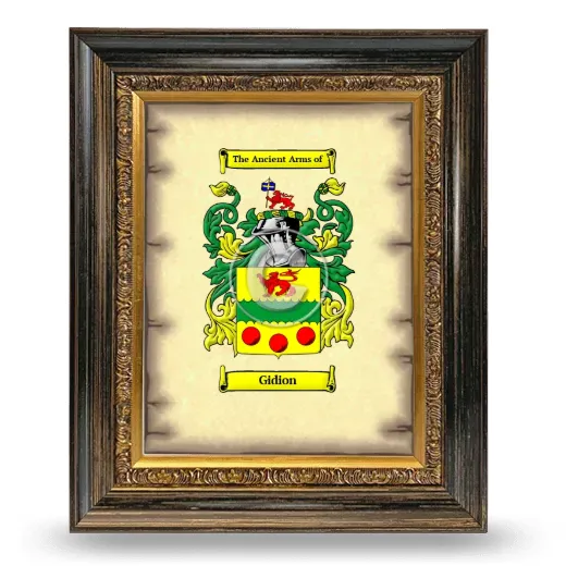 Gidion Coat of Arms Framed - Heirloom