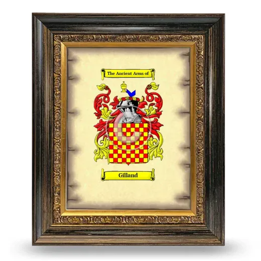 Gilland Coat of Arms Framed - Heirloom