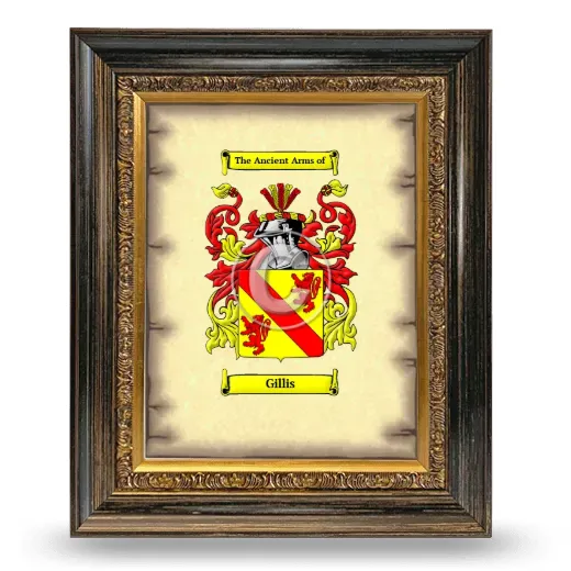 Gillis Coat of Arms Framed - Heirloom