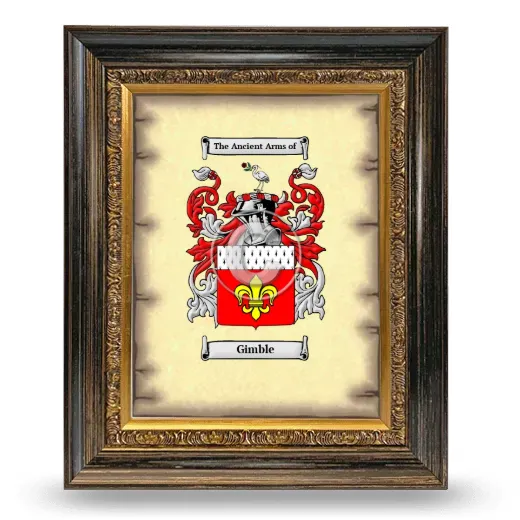 Gimble Coat of Arms Framed - Heirloom