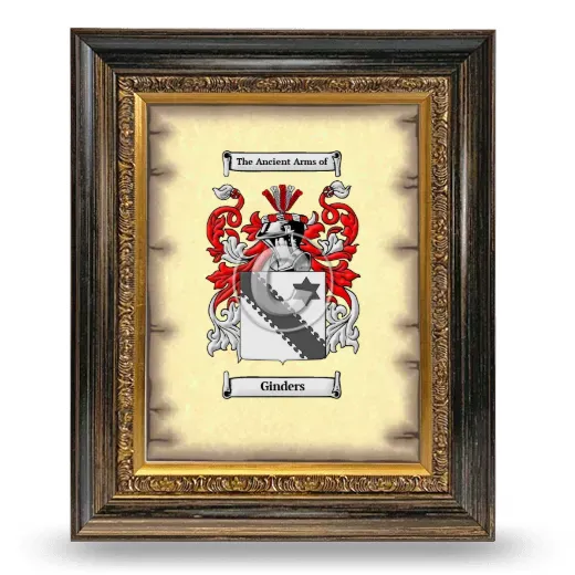 Ginders Coat of Arms Framed - Heirloom