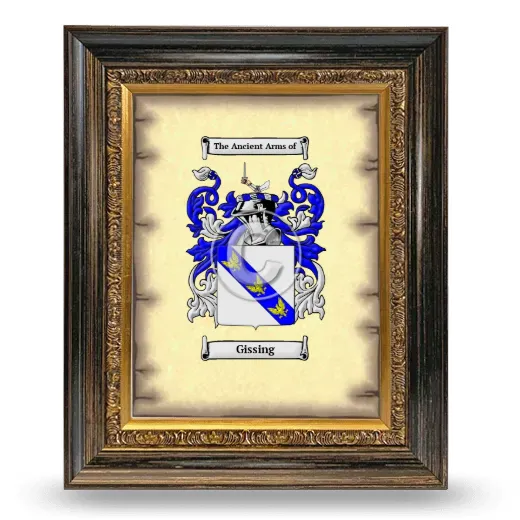 Gissing Coat of Arms Framed - Heirloom