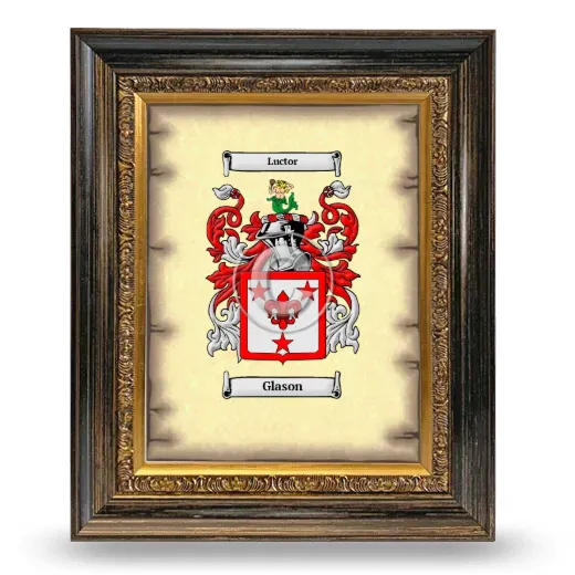 Glason Coat of Arms Framed - Heirloom