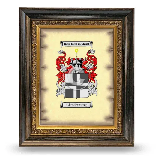 Glendenning Coat of Arms Framed - Heirloom