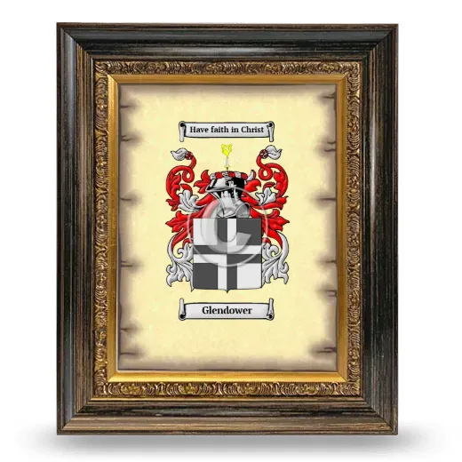 Glendower Coat of Arms Framed - Heirloom