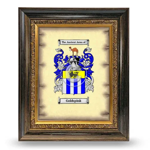 Goldspink Coat of Arms Framed - Heirloom