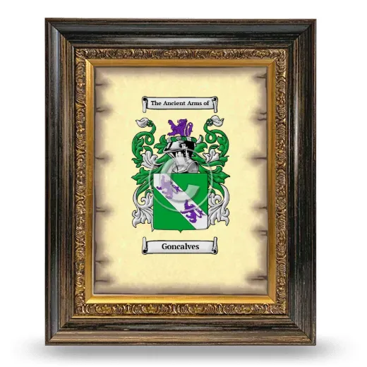 Goncalves Coat of Arms Framed - Heirloom