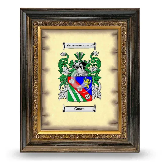 Goran Coat of Arms Framed - Heirloom