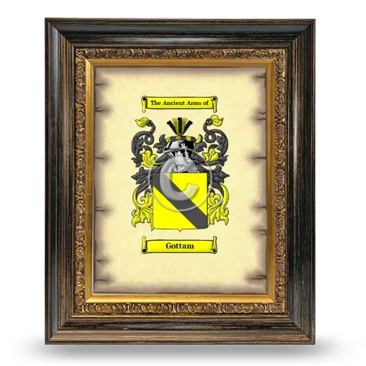 Gottam Coat of Arms Framed - Heirloom