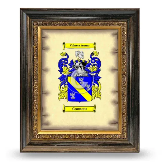 Gramont Coat of Arms Framed - Heirloom