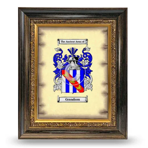 Grandson Coat of Arms Framed - Heirloom