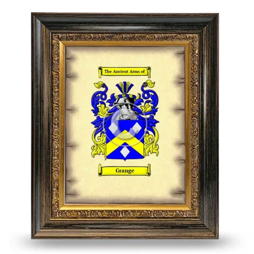Grange Coat of Arms Framed - Heirloom