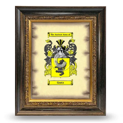 Gratz Coat of Arms Framed - Heirloom