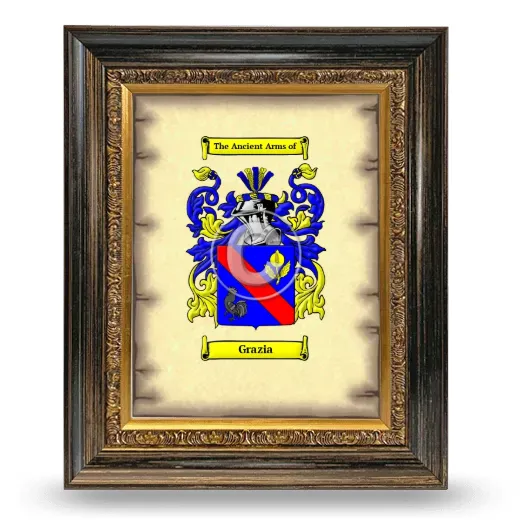 Grazia Coat of Arms Framed - Heirloom