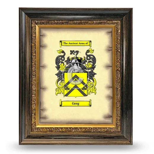 Greg Coat of Arms Framed - Heirloom