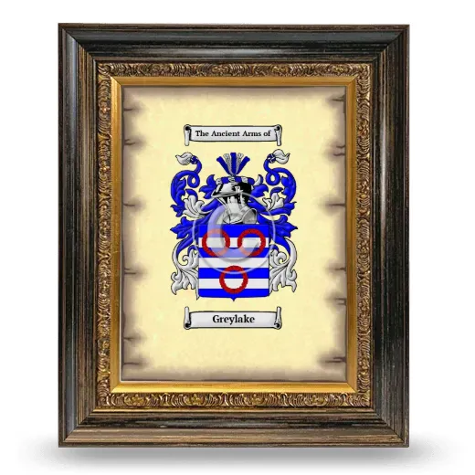 Greylake Coat of Arms Framed - Heirloom