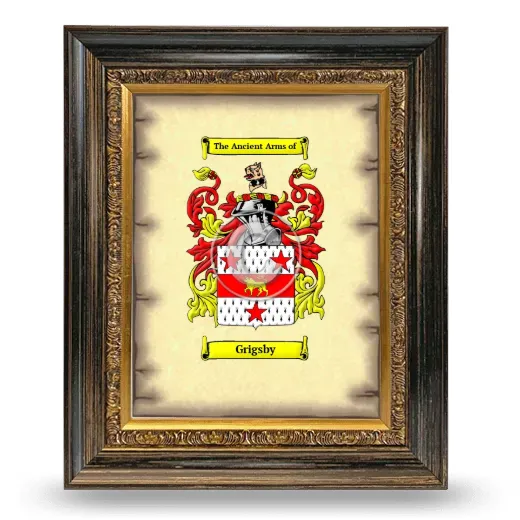 Grigsby Coat of Arms Framed - Heirloom