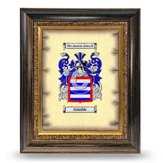 Grimble Coat of Arms Framed - Heirloom