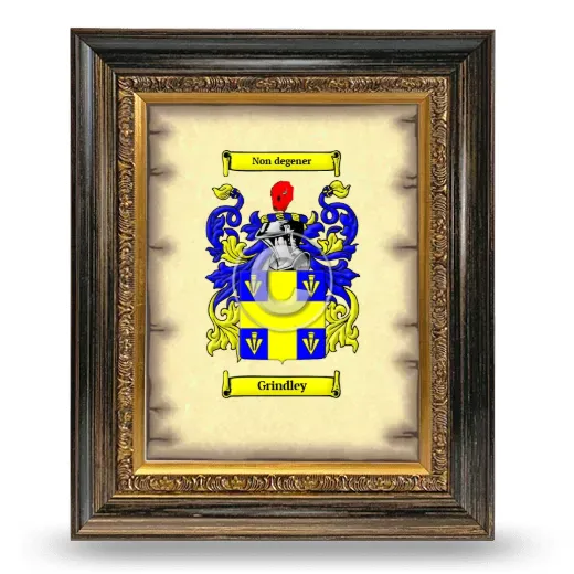 Grindley Coat of Arms Framed - Heirloom