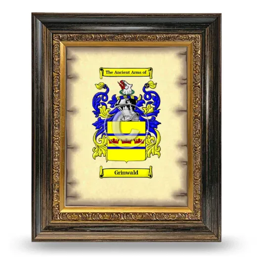 Grinwald Coat of Arms Framed - Heirloom