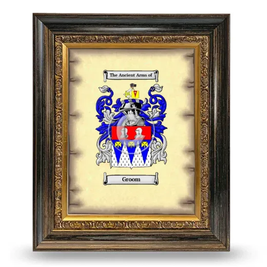 Groom Coat of Arms Framed - Heirloom