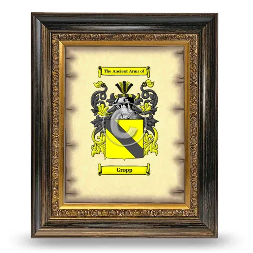Gropp Coat of Arms Framed - Heirloom