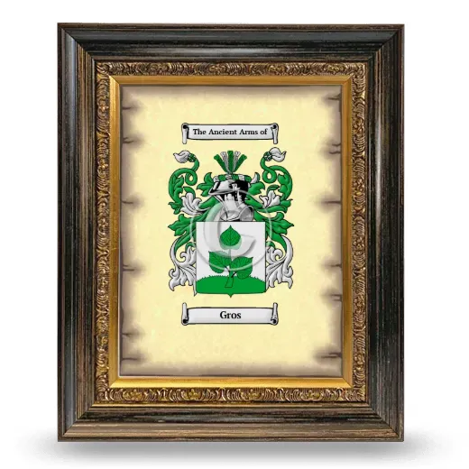 Gros Coat of Arms Framed - Heirloom