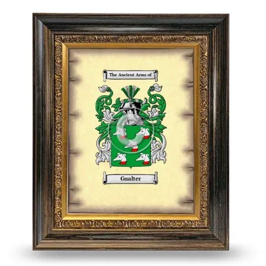Gualter Coat of Arms Framed - Heirloom