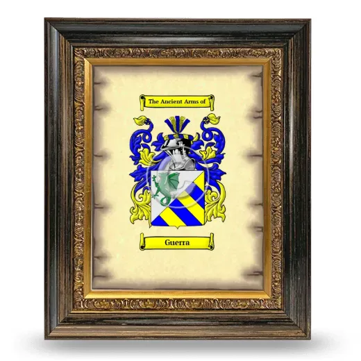 Guerra Coat of Arms Framed - Heirloom
