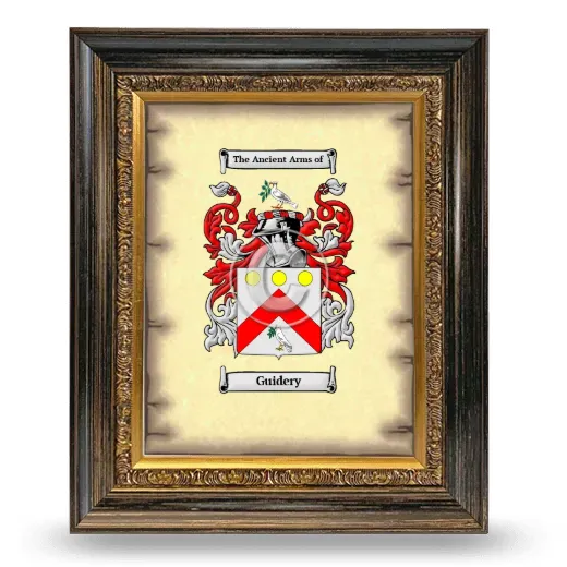 Guidery Coat of Arms Framed - Heirloom