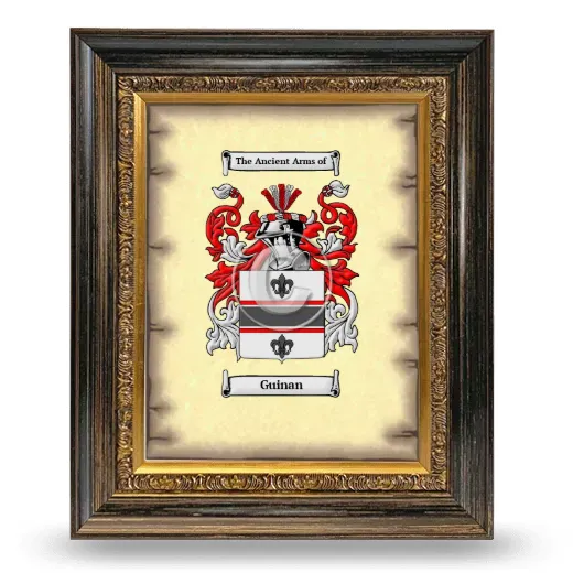 Guinan Coat of Arms Framed - Heirloom