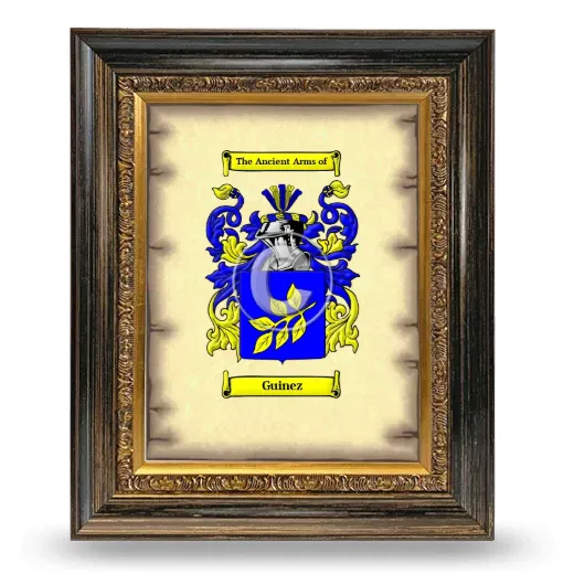 Guinez Coat of Arms Framed - Heirloom