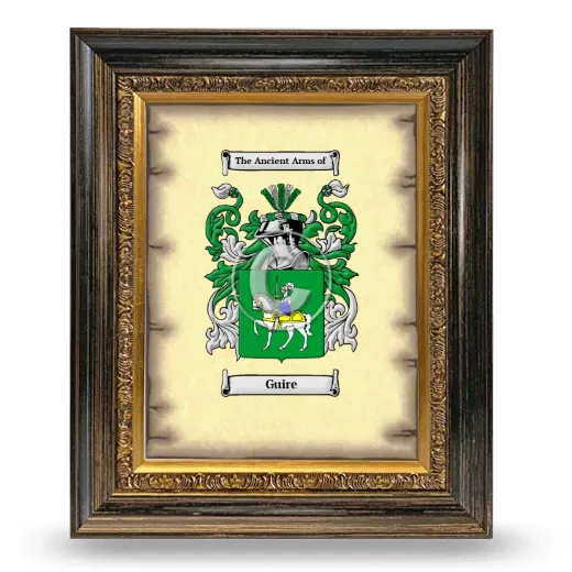 Guire Coat of Arms Framed - Heirloom