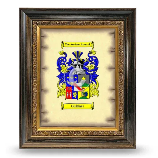 Guldner Coat of Arms Framed - Heirloom