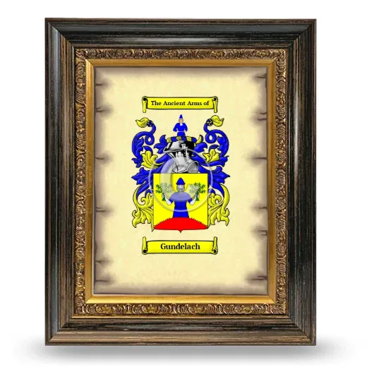 Gundelach Coat of Arms Framed - Heirloom